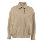 Khaki Trench Coat Women Simple French Collared Overalls Loose Bomber Jacket Design Women Clothing