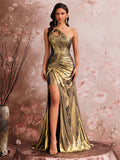 Fishing Line Shaping Elegant Evening Dress Gorgeous Pleated Cocktail Party Dress Women