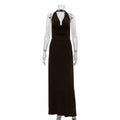 Sexy Halterneck Vest Dress Women Long Backless Party Evening Dress