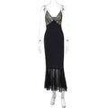 Patchwork Lace Corset Adult Lady like Woman Sexy Slim Fit Net Hemline Sling Dress Women