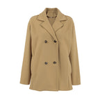 Autumn Winter Woolen Coat Collar Loose Thick Coat Office All Matching Women Wear