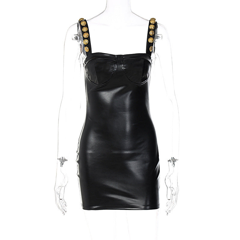 Women Clothing Spring Summer Boat Neck Sexy Sling Tube Top Package Hip Dress Women