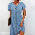 Denim Dress Women Summer Women Loose Appropriation Shirt Dress
