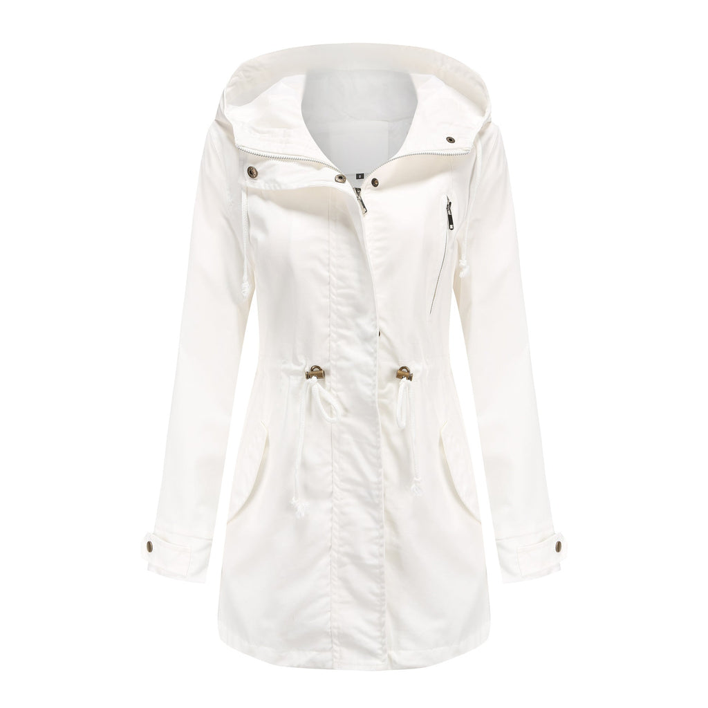 Cotton Women Spring Autumn Coat Loose Solid Color Clothing Women Clothing