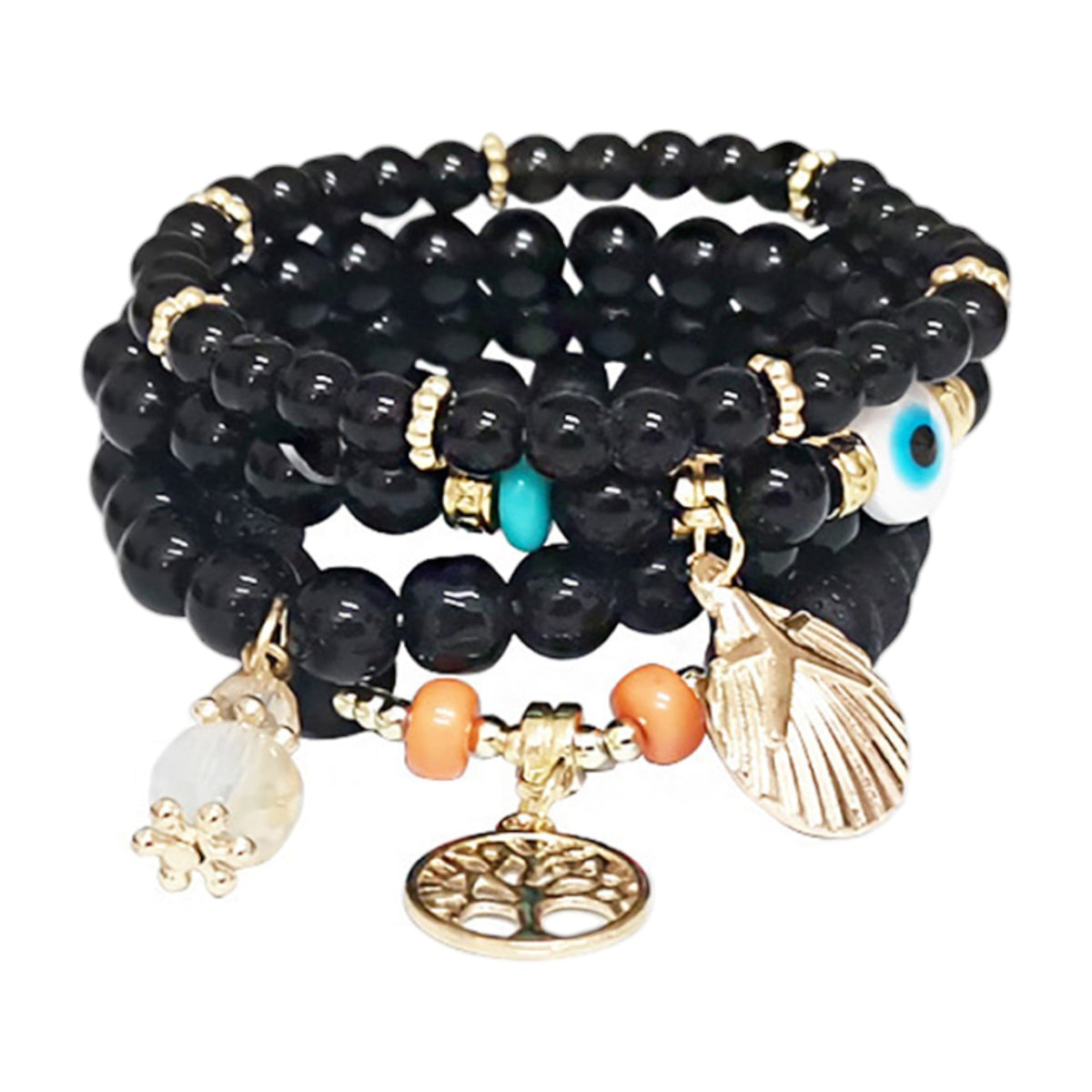Tree N Evil Eye Charm Ball Bracelet BR2521-72 (12PC)