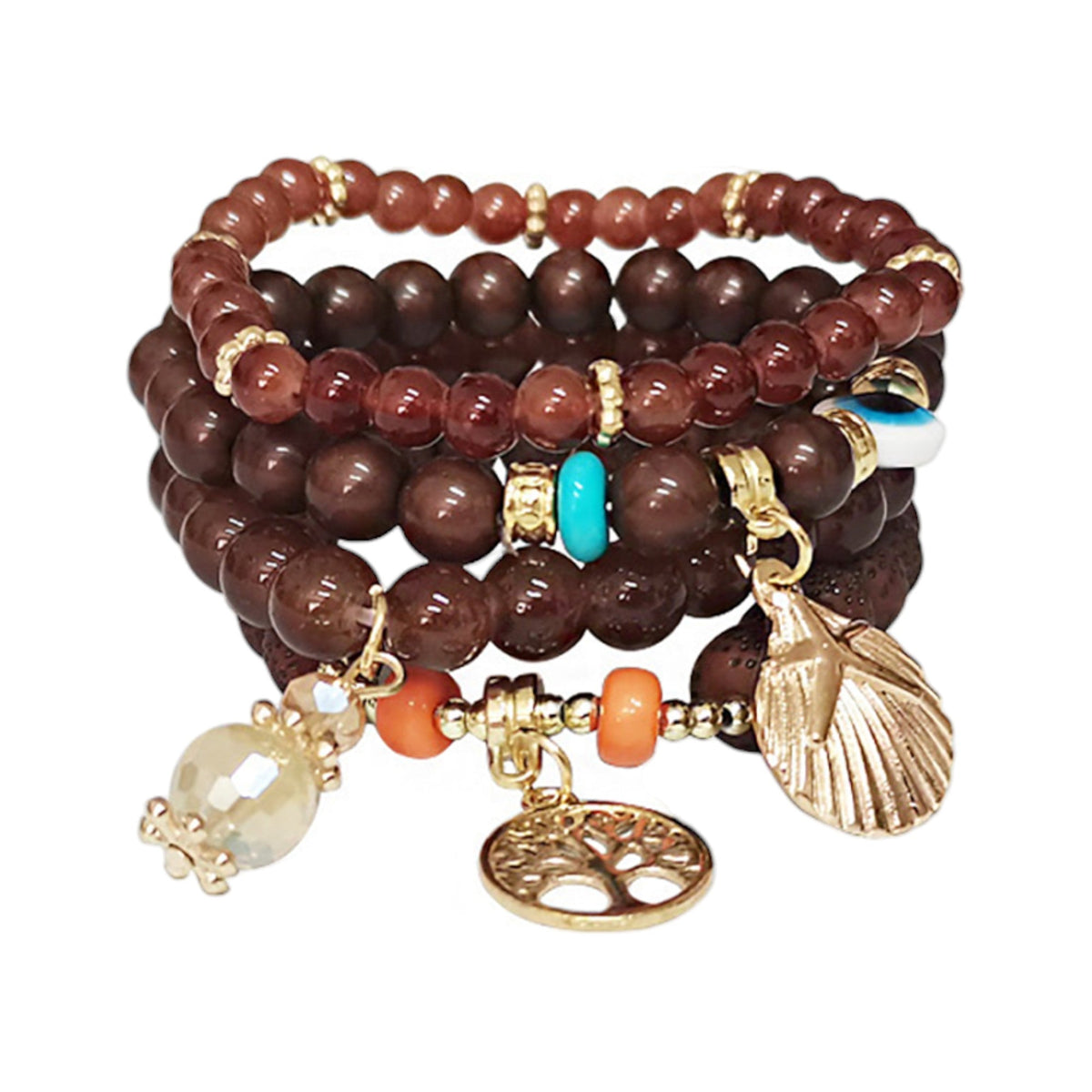 Tree N Evil Eye Charm Ball Bracelet BR2521-72 (12PC)