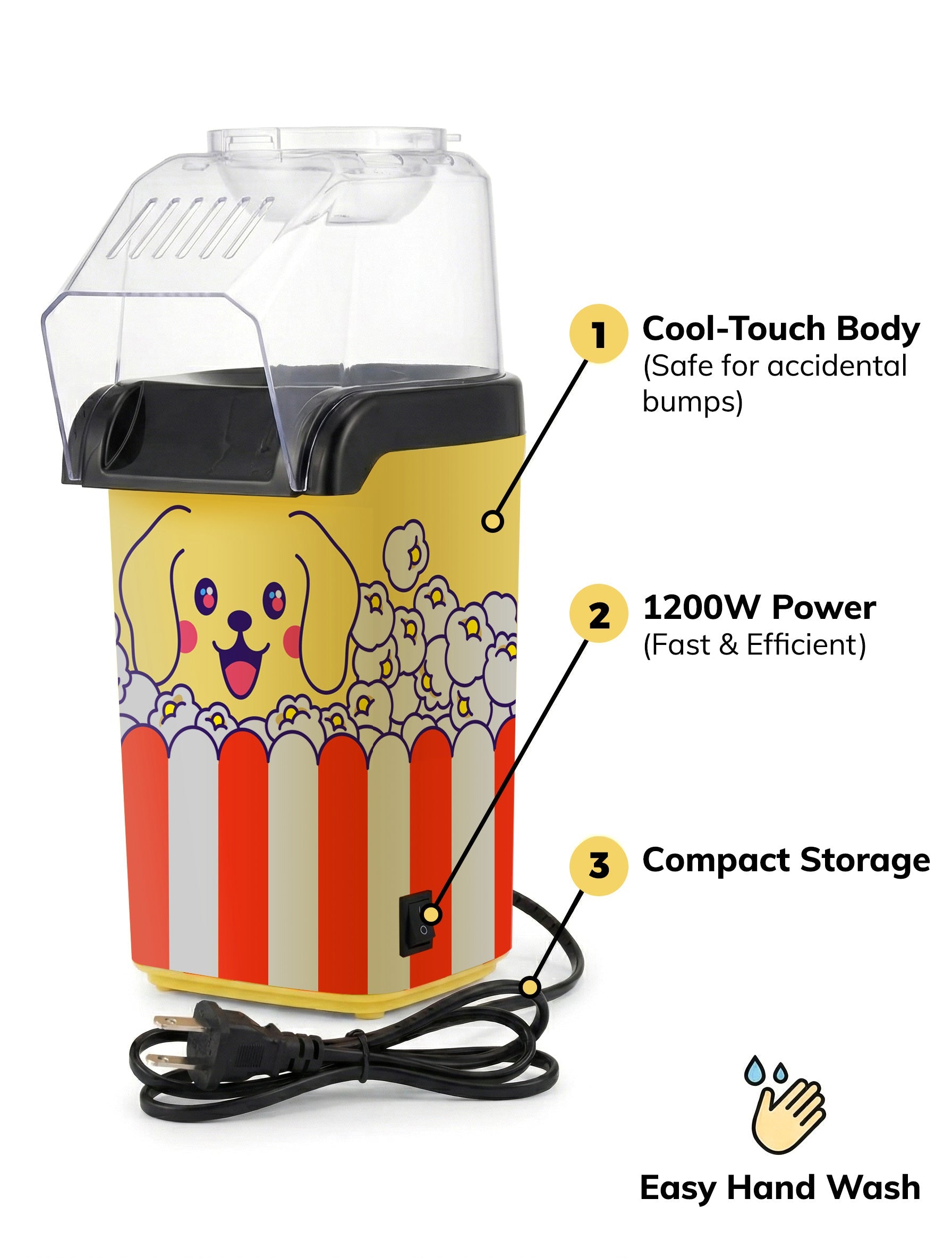 Pupcorn Hot Air Popcorn Maker