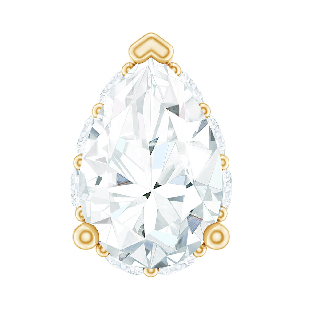 Certified Moissanite Teardrop Helix Earring for Women