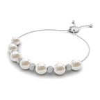 Cultured Freshwater Pearl Bolo Bracelet for Women