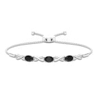 Natural Black Onyx Infinity Bolo Bracelet for Women