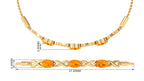 Natural Oval Fire Opal Infinity Bolo Bracelet for Women