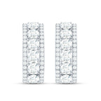 Certified Moissanite J Hoop Earrings for Women