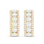 Certified Moissanite J Hoop Earrings for Women