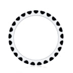Certified Black Onyx Stackable Wedding Band for Women