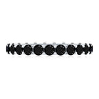 Certified Black Onyx Stackable Wedding Band for Women