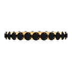 Certified Black Onyx Stackable Wedding Band for Women