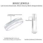 Certified Lab Grown Diamond Mens Wedding Band
