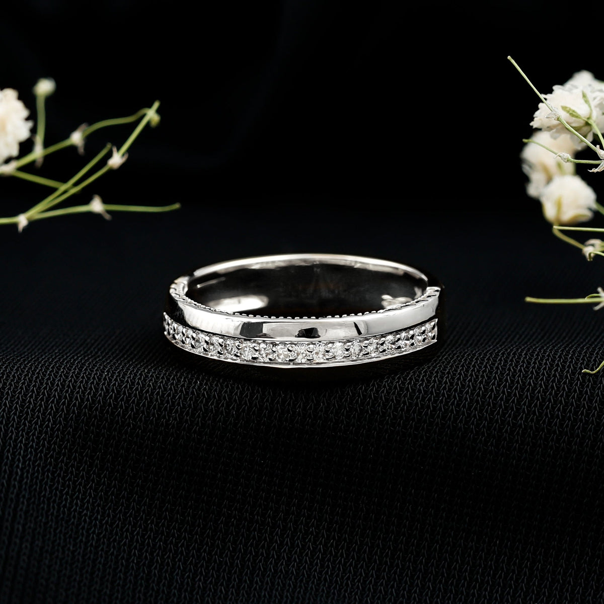 Certified Lab Grown Diamond Mens Wedding Band
