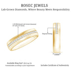 Certified Lab Grown Diamond Mens Wedding Band