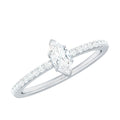 Marquise Cut Moissanite Solitaire Promise Ring for Women