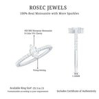 Marquise Cut Moissanite Solitaire Promise Ring for Women