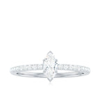 Marquise Cut Moissanite Solitaire Promise Ring for Women