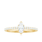Marquise Cut Moissanite Solitaire Promise Ring for Women