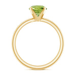 Natural 2 Carat Peridot Solitaire Engagement Ring for Women