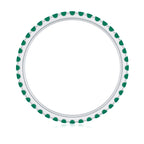 Natural Emerald Eternity Stackable Ring for Women