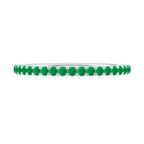 Natural Emerald Eternity Stackable Ring for Women