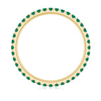 Natural Emerald Eternity Stackable Ring for Women