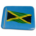 3dRose Flag of Jamaica on a flag pole with blue sky Jamaican - Dish Drying Mats (ddm-157061)