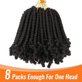 Bob Spring Twist Crochet Hair | Pre-Twisted Passion Twists | Pre-Looped Braids | 6-8 Inch | 20 Strands/Pack