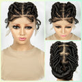 Knotless Cornrow Twist Full Lace Front Wig | Crochet Braids | Transparent Lace | Black Women