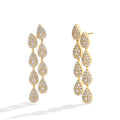 MINTYBOX S925 Silver 2.59ct Lab Diamond Moissanite Drop Earrings for Women 18k Gold Plated Leaves Dangle Wedding Earring Jewelry