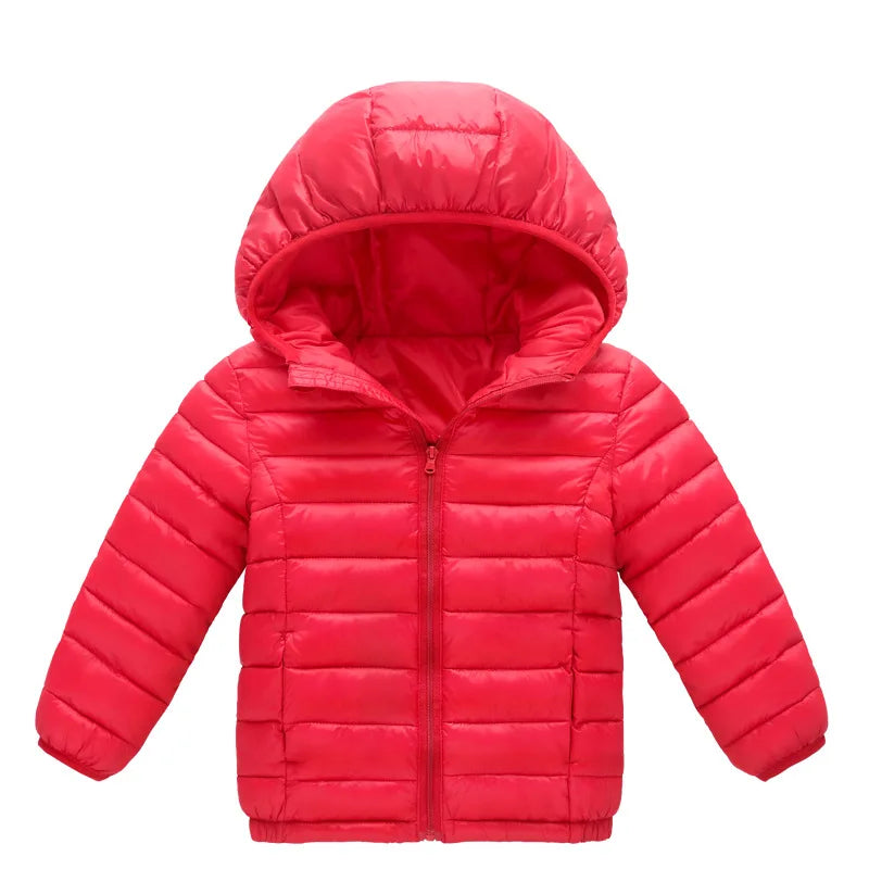 Winter Kids Down Coat – Hooded Warm Jacket for Boys & Girls