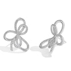 MINTYBOX Bowknot Moissanite Stud Earrings for Women S925 Sterling Silver Lab Diamond Earring Luxury Engagement Jewelry Gift