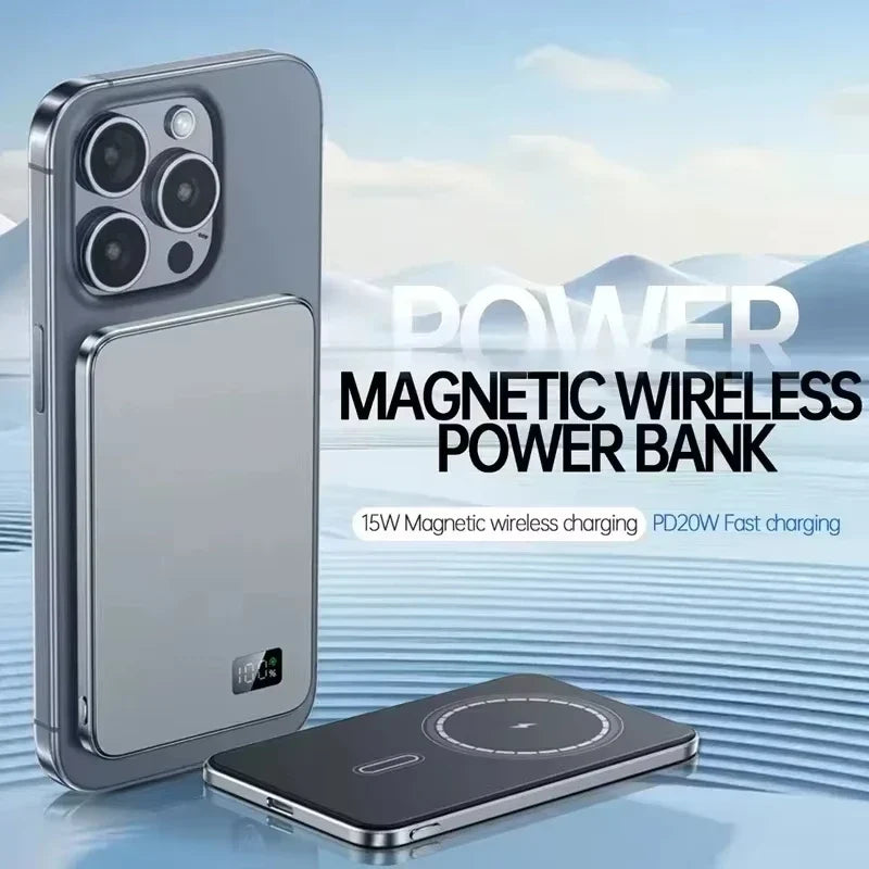 Lenovo Magnetic Wireless Power Bank with LED Display