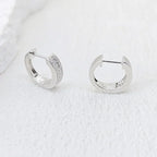 NeeTim Hoops s925 Sterling Silver Full Real Moissanite Earrings Women Sparkling Dimoand Earring Jewelry Gift Certificate
