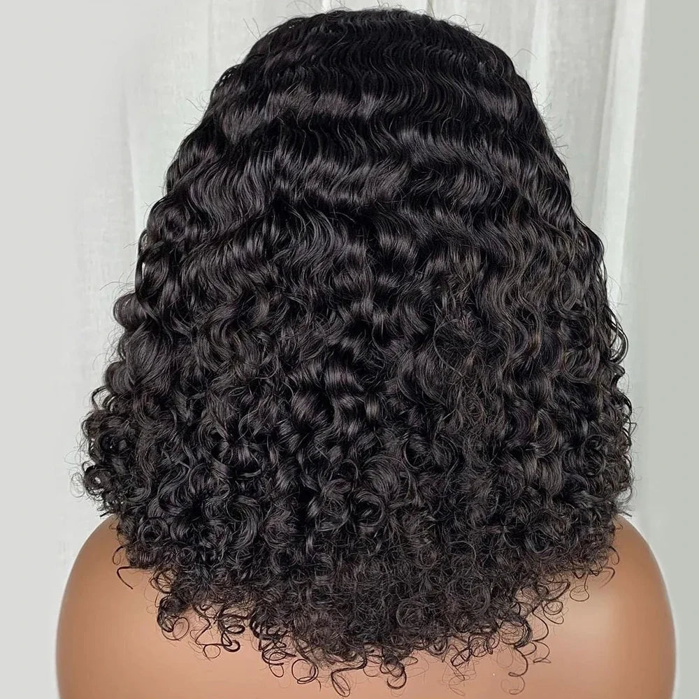 12A Deep Wave Bob Wig | Glueless | Ready to Go | Lace Frontal & Closure Options | Brazilian Remy Human Hair