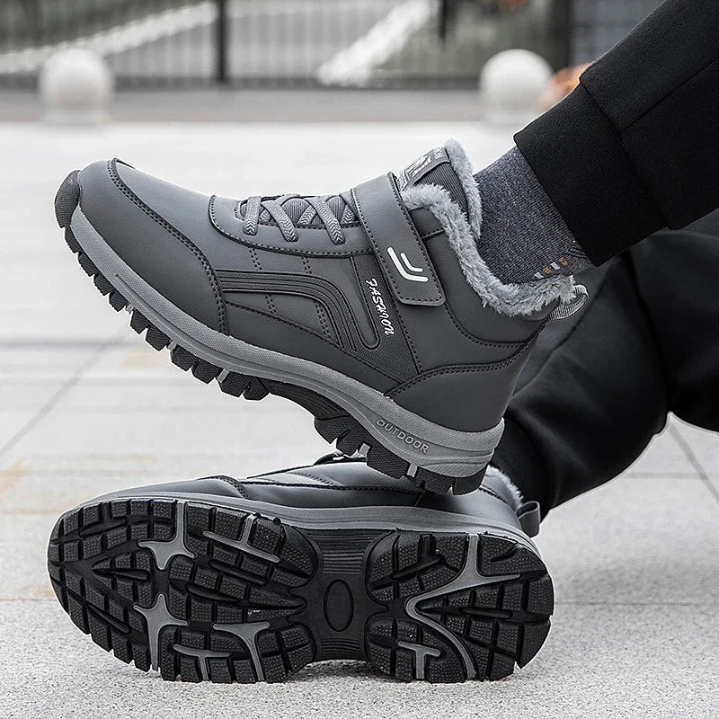 Mens Waterproof Winter Snow Boots – Warm Durable Outdoor Shoes