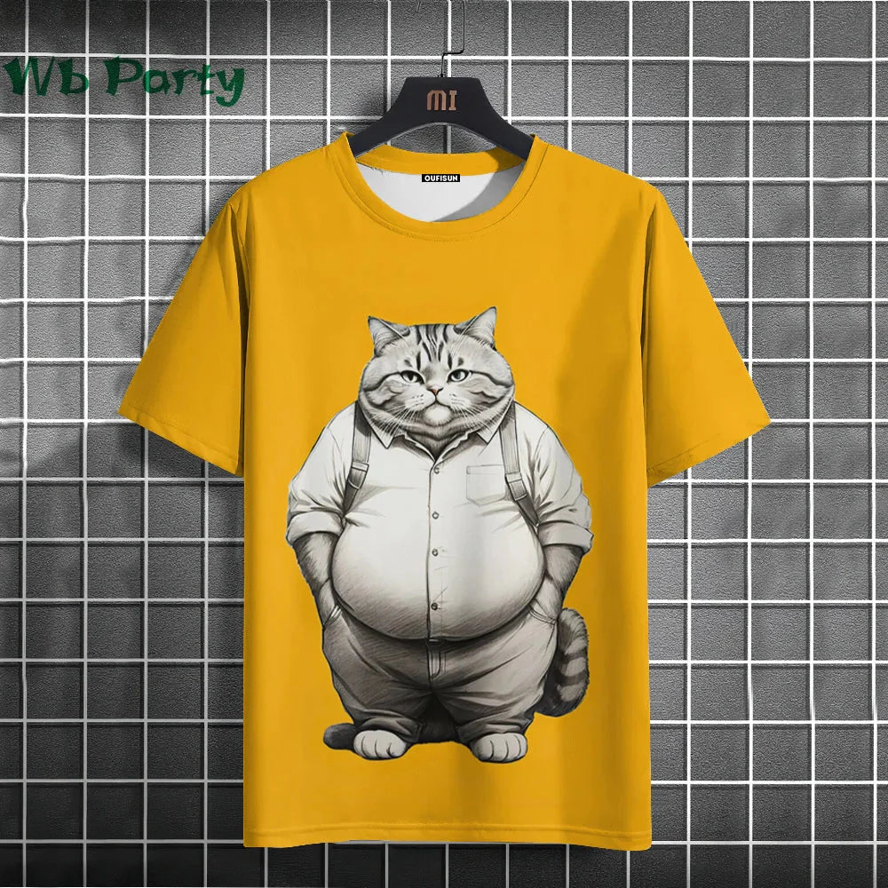 Cat Print shirts - Y2K Graphic T-Shirt