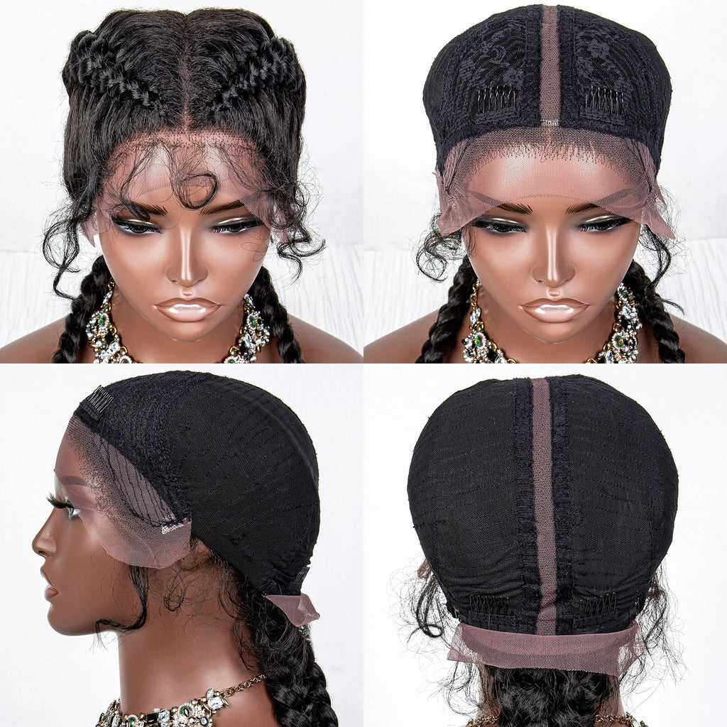 36" Twist Braided Wig | Lace Front | Natural Color | Clearance Sale