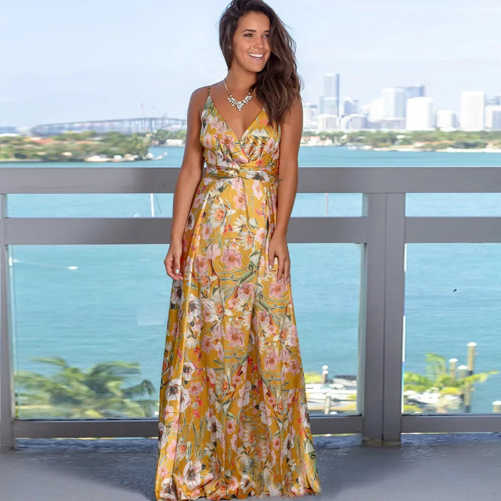 Fashionable Sleeveless Printed Cross-border Style Dress