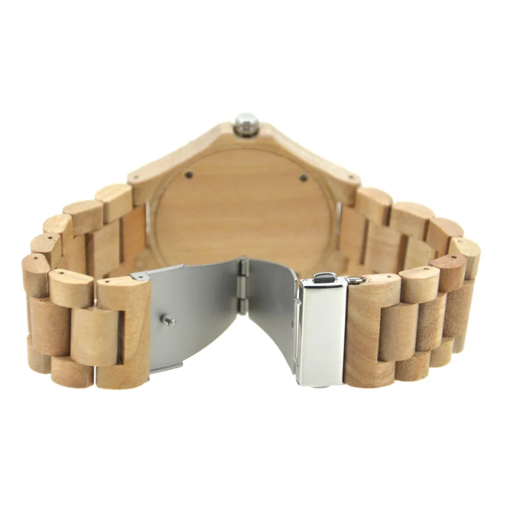 Men's Wooden Watch - Japanese Quartz Wristwatch