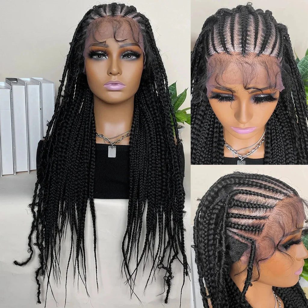 Lace Front Braided Wig | Baby Hair | Kanekalon Synthetic | Black Women