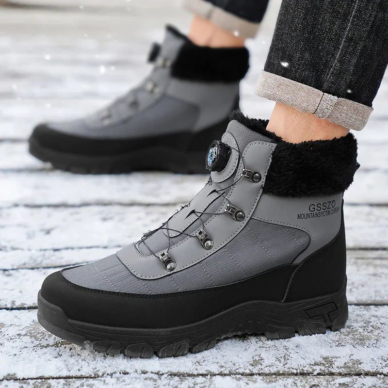Mens Winter Snow Boots – Warm Durable Outdoor Shoes