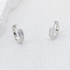 NeeTim Hoops s925 Sterling Silver Full Real Moissanite Earrings Women Sparkling Dimoand Earring Jewelry Gift Certificate