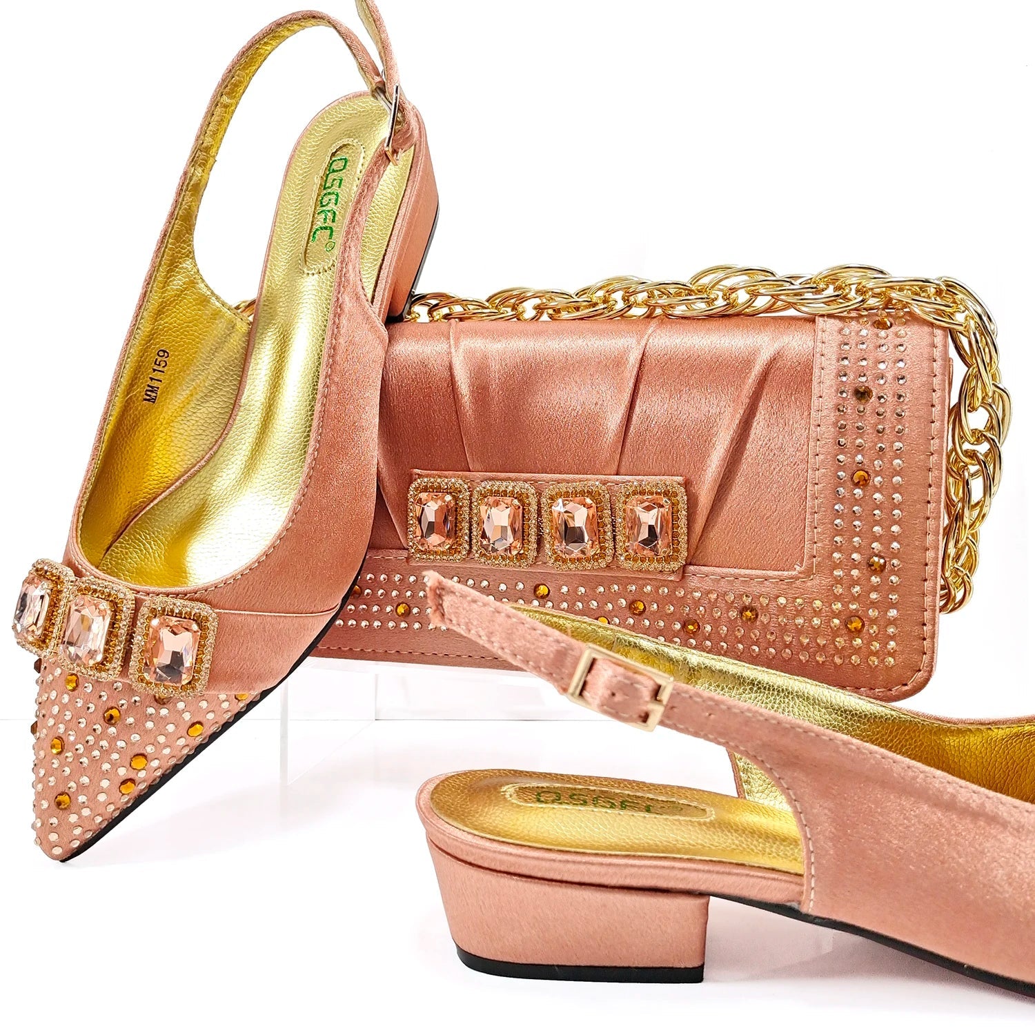 Lastest Italian Style Ladies Shoes with Matching Bag Set HMP1-9