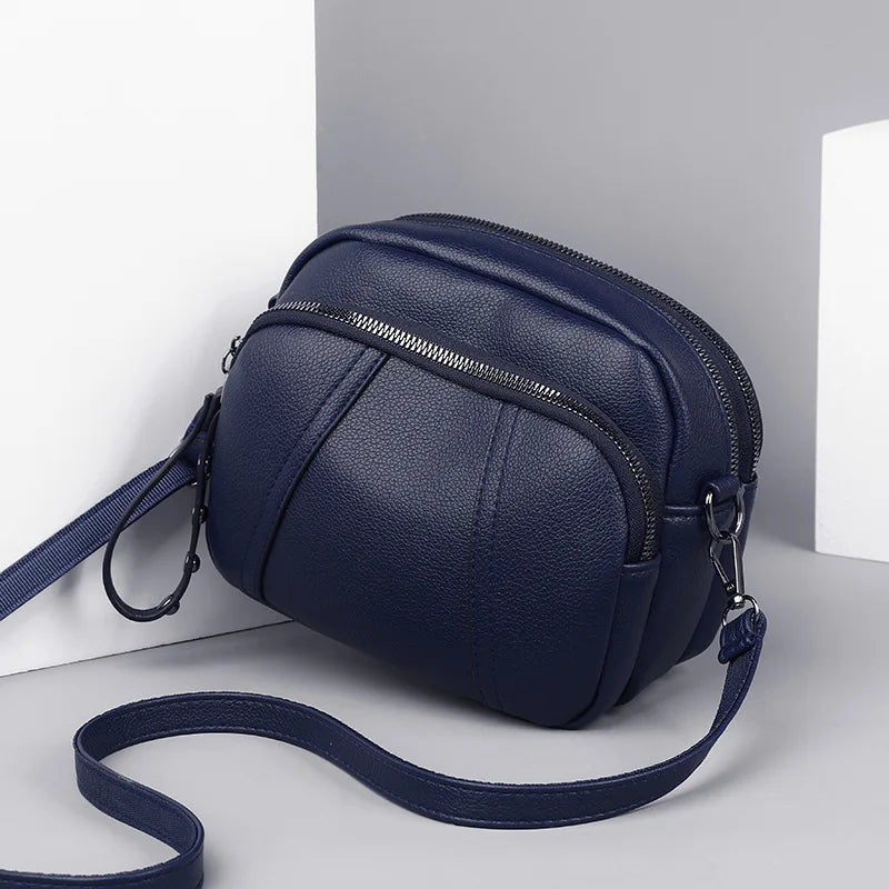 PU Leather Casual Crossbody Bag for Women | Shell Purse & Handbag (Lady Luxury Design Small Shoulder Messenger Bag)